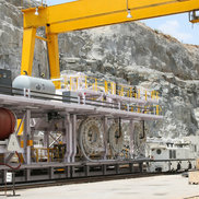 Motor-Driven Reels are used on a Tunnel-Drilling Machine