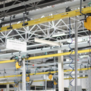 A Compressed Air and Electric Supply System in use at a assembly line